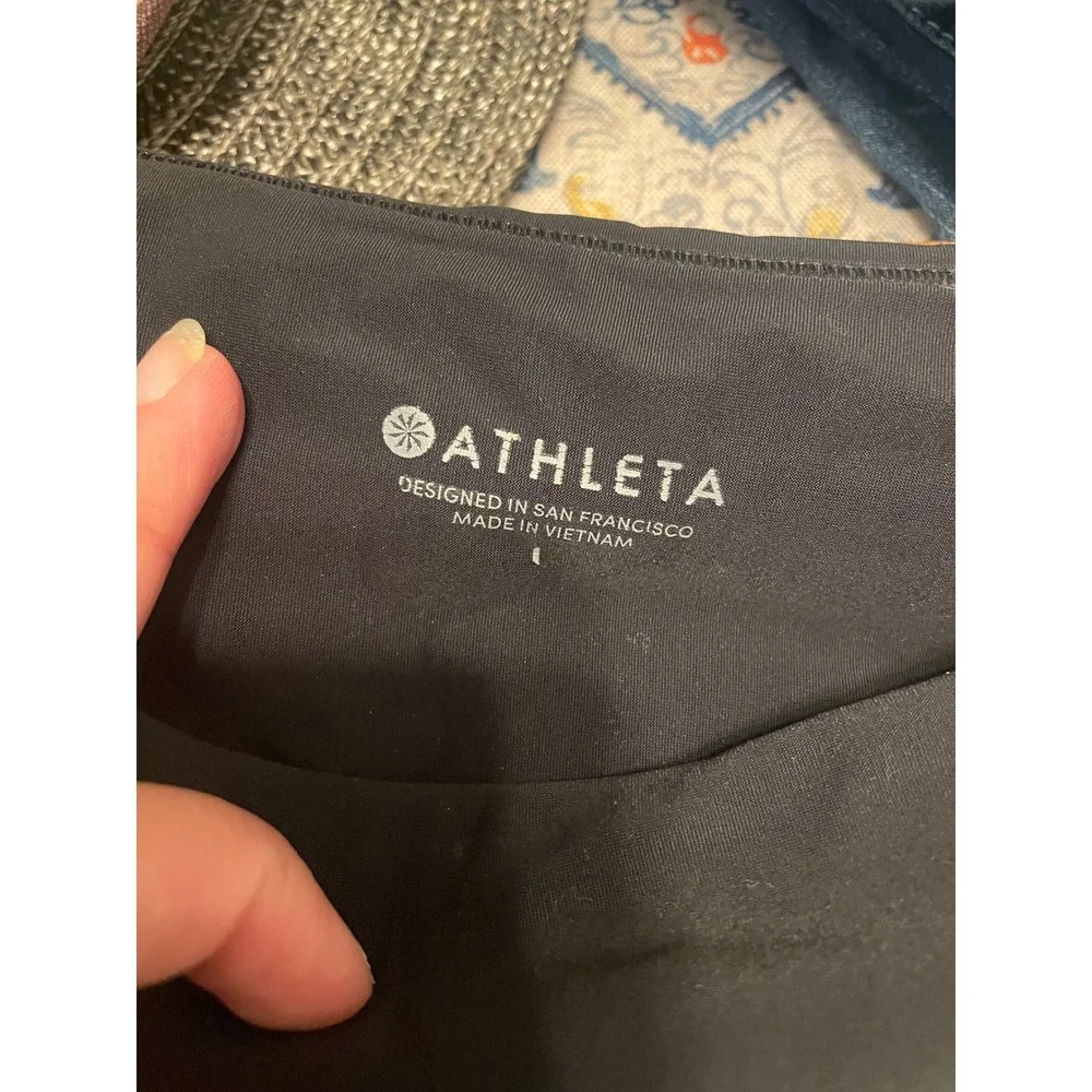 Athleta Headlands Hybrid Trekker Pants Womens Large Black Hiking Commuter Zip